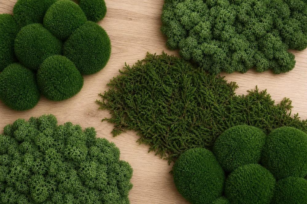 Preserved Alpine moss in its natural greens